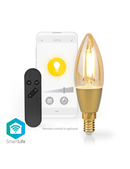 NEDIS LED SmartLife A Intensité Variable Wi-Fi E14  4.9 W  Blanc Chaud