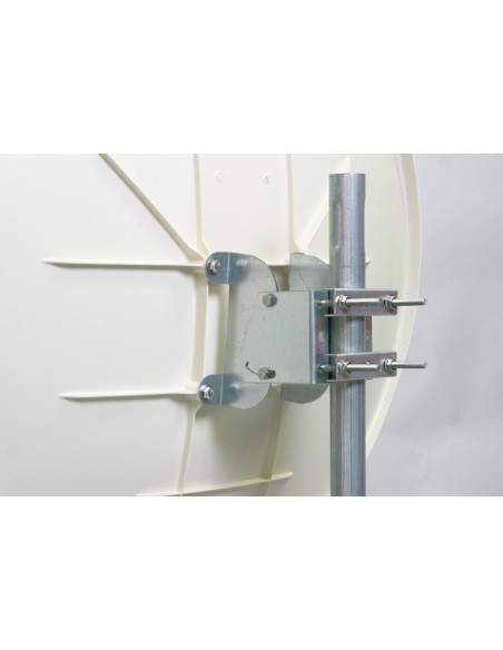 Pack HDSAT Parabole Satellite Fibre Composite Blanche 75cm + LNB Single + SIRIUS 3 Récepteur TV Satellite HD + Carte