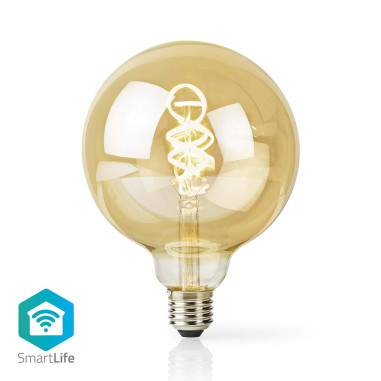 NEDIS LED SmartLife A Intensité Variable Wi-Fi E27 4.9 W Verre Globe Connecté