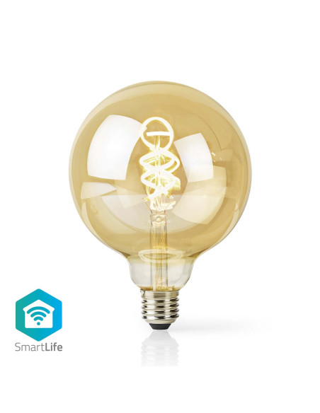 NEDIS LED SmartLife A Intensité Variable Wi-Fi E27 4.9 W Verre Globe Connecté