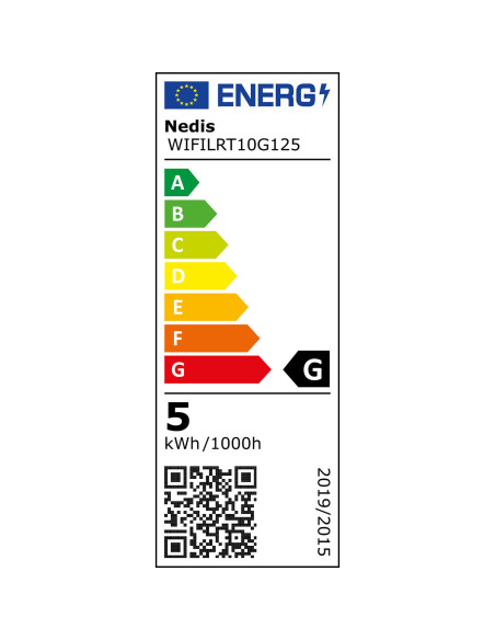 NEDIS LED SmartLife A Intensité Variable Wi-Fi E27 4.9 W Verre Globe Connecté