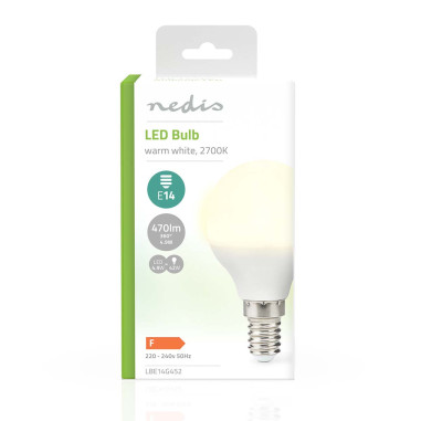 NEDIS Ampoule LED E14 4.9W Blanc Chaud Eco-Energétique