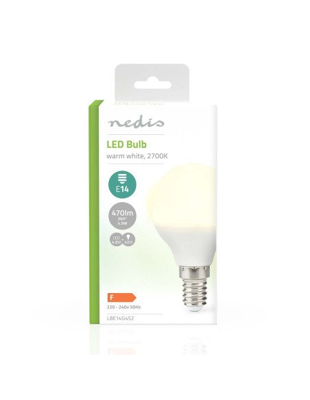 NEDIS Ampoule LED E14 4.9W Blanc Chaud Eco-Energétique