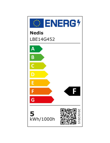 NEDIS Ampoule LED E14 4.9W Blanc Chaud Eco-Energétique