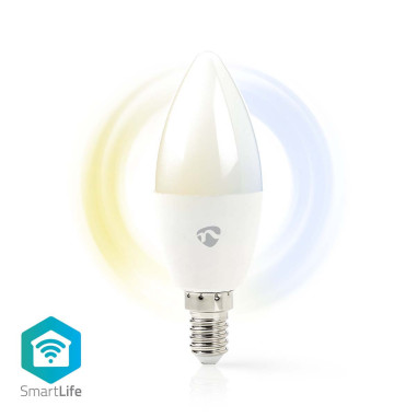 NEDIS Ampoule Bougie SmartLife Android IOS Wi-Fi  E14 Blanc Chaud A Frais 4.9 W
