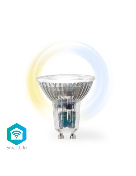NEDIS Spot LED SmartLife Wi-Fi  GU10 4.9 W Blanc Chaud a Frais Plug &Play