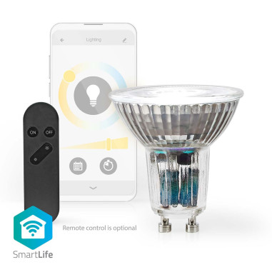 NEDIS Spot LED SmartLife Wi-Fi  GU10 4.9 W Blanc Chaud a Frais Plug &Play