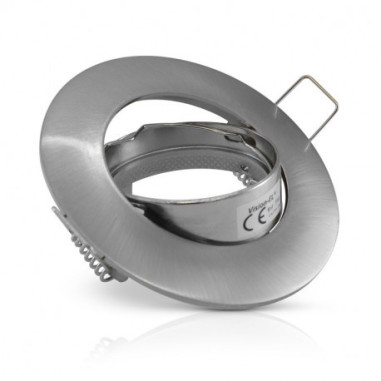 Support plafond Rond Inclinable Orientable Argent Ø92 mm