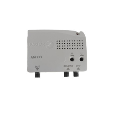 FAGOR Mini Amplificateur Auto-alimenté Multibande 2 Entrées 38dB