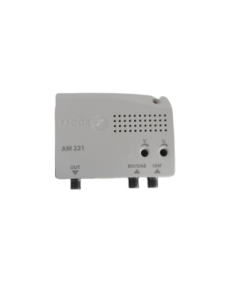 FAGOR Mini Amplificateur Auto-alimenté Multibande 2 Entrées 38dB