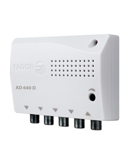 FAGOR Amplificateur TNT d'Intérieur 4 Sorties 18dB Ampli d'antenne