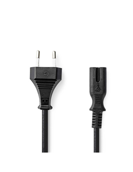 NEDIS Câble d'alimentation Euro Male IEC-320-C7 Droit Plaqué nickel