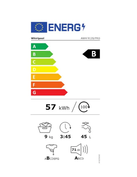 WHIRLPOOL Lave-linge Semi Pro 9kg 1200Trs/min Moteur à Induction