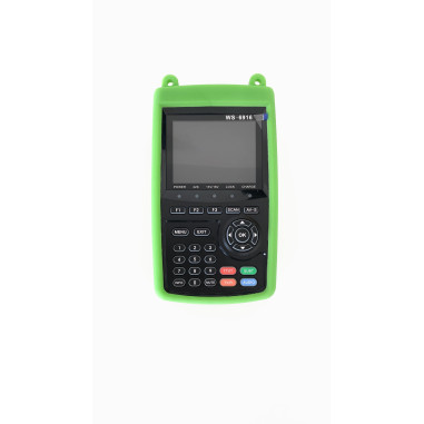 PACK SATLINK WS 6916 HD Mesureur de Champ Satellite DVB-S2 HD + Batterie supplémentaire + Coque Silicone Vert+