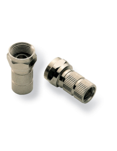 FAGOR Fiche F Argent 7mm pour Câble Coaxial TNT Satellite