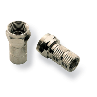 FAGOR Fiche F Argent 7mm pour Câble Coaxial TNT Satellite