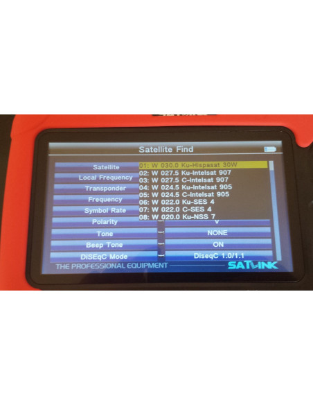 SATLINK WS 6980 HD COMBO DVB-S2/DVB-T2 H265/DVB-C Spectre Constellation Optique - Notice et  Menu en Français
