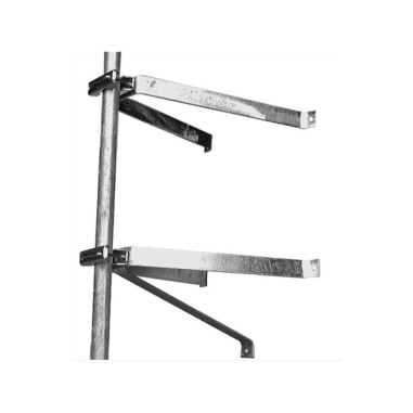 Pack HDSAT Paire d'étriers en U pour mât déport 50cm + Mât Emboitable 1m Diamètre 50mm