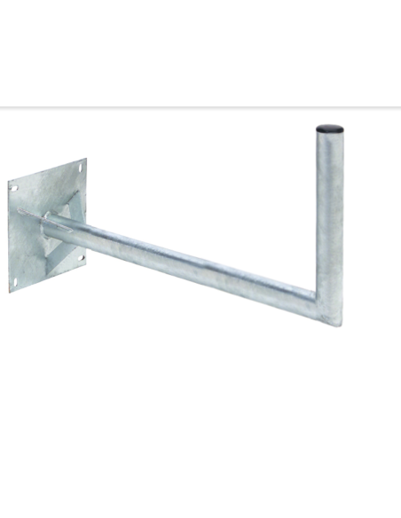 HDSAT JUMBO101 Bras Coudé Grand Déport 100cm Diamètre 50mm Fixation Antenne Parabole Satellite Mur Toit
