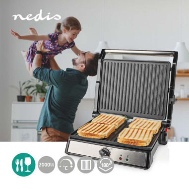 NEDIS Grill 2000 W Contrôle de la température réglable