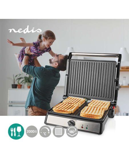 NEDIS Grill 2000 W Contrôle de la température réglable