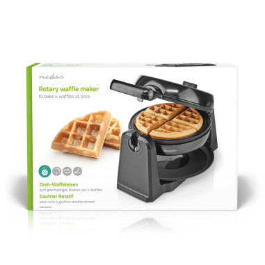 NEDIS Gaufrier 1000W Fonction Rotative 4 Gaufres