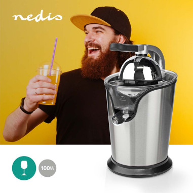 NEDIS Presse-Agrumes 100 W en Acier Inoxydable