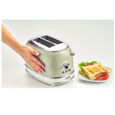 Pack ARIETE Bouilloire Electrique 1L Vert + Grille-pain 2 fentes 815W Beige