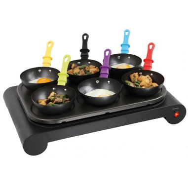 LIVOO Appareil 3 en 1 Crepière Wok et Grill pour 6 personnes