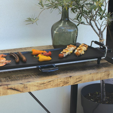 LIVOO Plancha Teppan Yaki 1800W Gril électrique 70cm Nettoyage facile