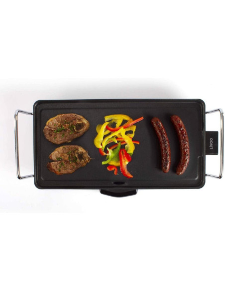LIVOO Plancha Gril Teppan Yaki électrique plaque de cuisson 40 x 23 cm