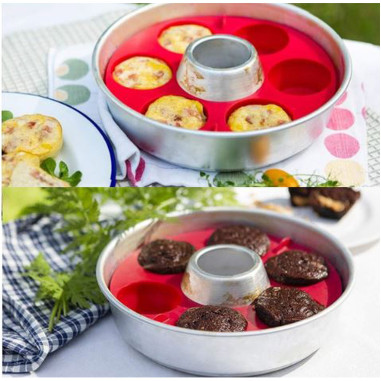 OMNIA Moule à Muffins pour Four Omnia 6 Compartiments