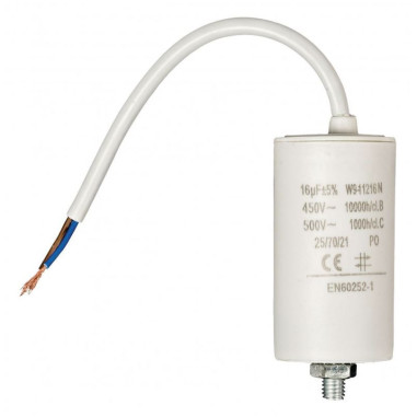 Pack FIXAPART x 10 Condensateurs 16.0uf / 450 V + cable Condo 16mf fil