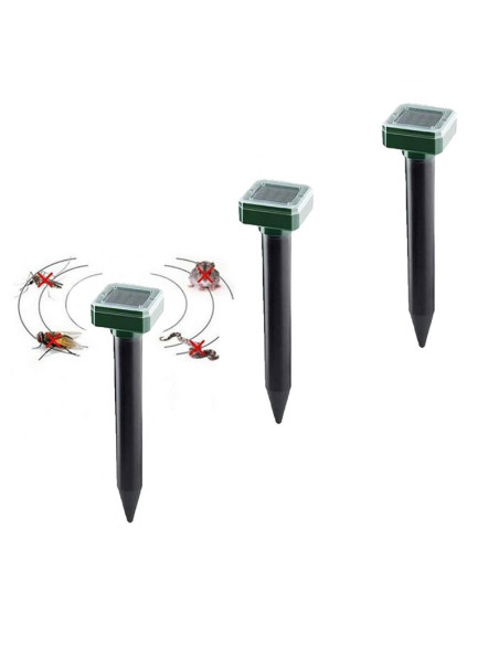 PACK 3x M3000 Repousse Serpents et Rongeurs Répulsifs solaire