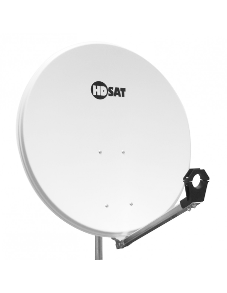 Pack HDSAT Parabole satellite acier 80cm + LNB Single + Récepteur TNTSAT