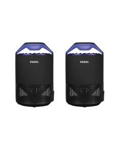 Pack PEREL de 2x Piège 5W Anti Moustiques Tigres Insectes Moucherons Guêpes 50m2 UV Efficace