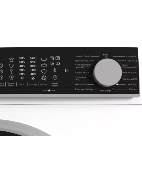 SHARP Lave-linge hublot 9kg 1400trs/min Système EcoLogic