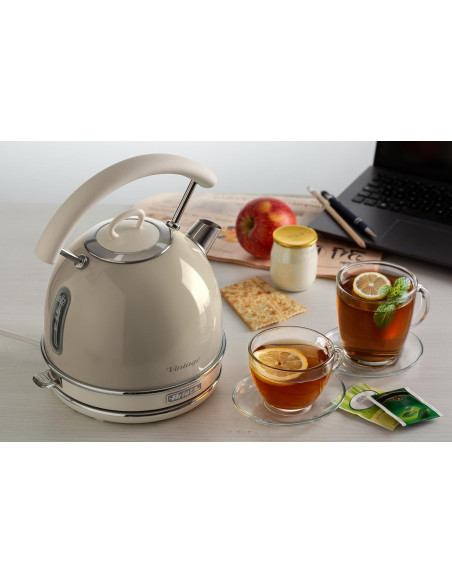 Ariete - Bouilloire Électrique | Vintage | Beige | 2000W |1,7 litres |