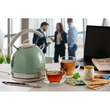 Ariete - Bouilloire Électrique | Vintage | Vert | 2000W |1,7 litres |