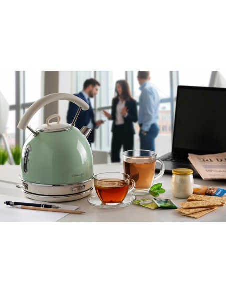 Ariete - Bouilloire Électrique | Vintage | Vert | 2000W |1,7 litres |
