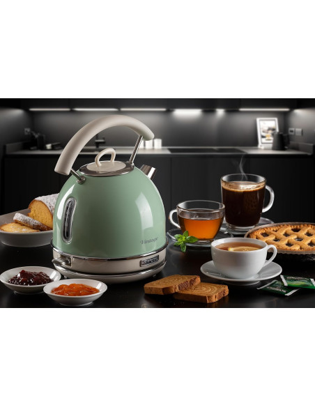 Ariete - Bouilloire Électrique | Vintage | Vert | 2000W |1,7 litres |