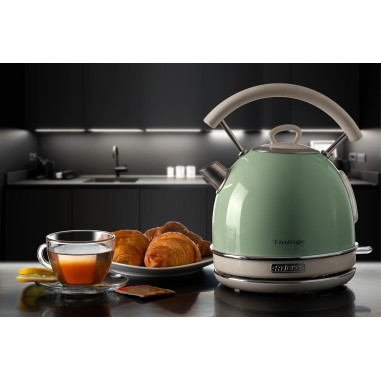 Ariete - Bouilloire Électrique | Vintage | Vert | 2000W |1,7 litres |