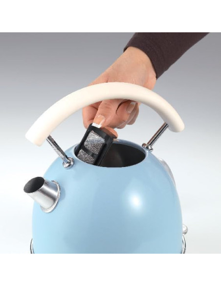 Ariete - Bouilloire Électrique | Vintage | Bleu | 2000W |1,7 litres |