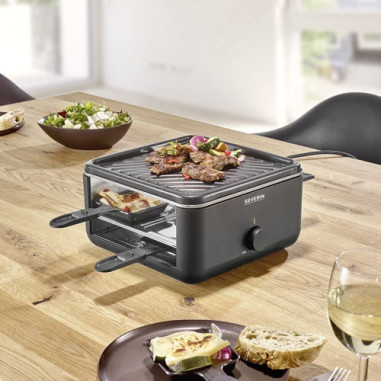 RACLETTE GRILL 800W TH° 24X24CM 4 PERSONNES