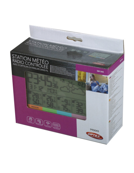OPTEX Station Météo avec 3 Sondes Extérieures
