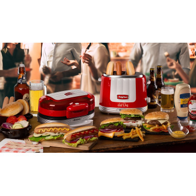 ARIETE Pack Party Time Machine à hamburgers + Machine à Hot Dog