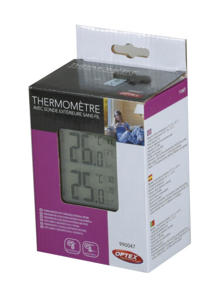 OPTEX Thermomètre Intérieur Extérieur Température