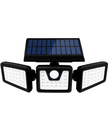 OPTEX Spot Solaire 3 Têtes Projecteur Avec IR 800 Lumens