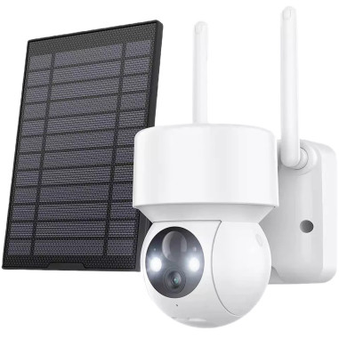 SEMAC Caméra Wifi Extérieure Motorisée Solaire Compatible TUYA