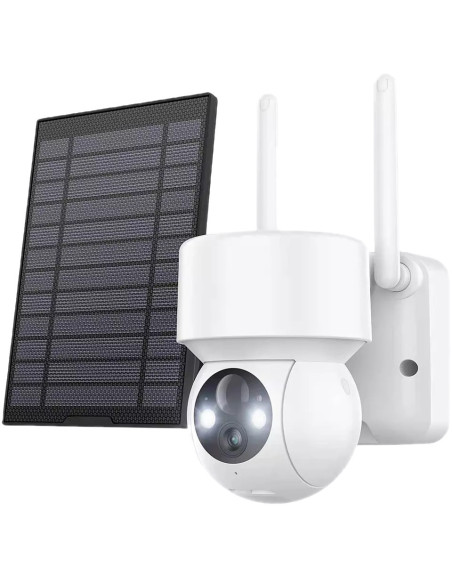 SEMAC Caméra Wifi Extérieure Motorisée Solaire Compatible TUYA